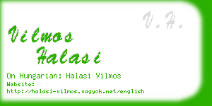 vilmos halasi business card